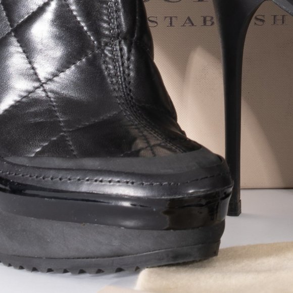 BURBERRY BOOTS - Quilted Brit Dorset 130 Platform Shoe Boot - Picture 8 of 13